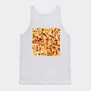 Yellow orange & white coffee camouflage Tank Top